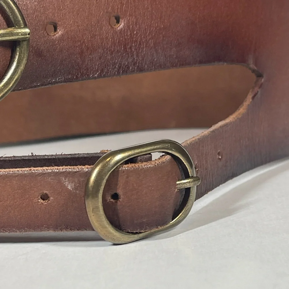 FREE PEOPLE Wide Leather Belt Size S-M - Picture 6 of 8